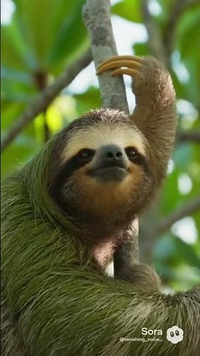 Pygmy Three-toed Sloth,🦥 moving slowly as habitat loss threatens its tiny population. #sloth