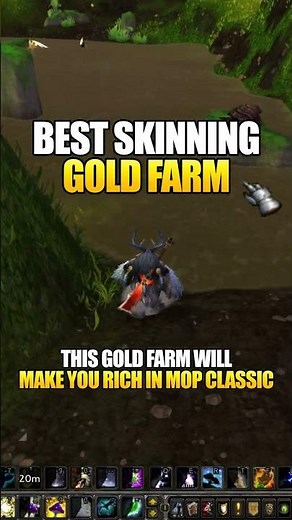 SKINNING GOLD FARM MOP CLASSIC EASY GOLD 🐼🤫 #worldofwarcraft #mistsofpandaria #mopclassic