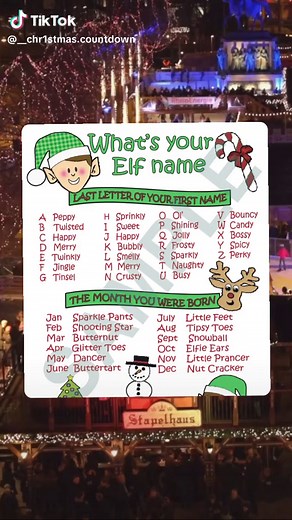 Countdown to Christmas: Discover Your Elf Name Today!