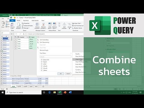 สอน Excel: การรวมข้อมูลจากหลายชีทเข้าด้วยกัน (combine sheets with Power Query)