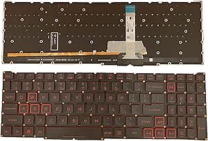 Laptop Replacement US Layout Red Backlight Keyboard for Acer Nitro 5 AN515-57 AN515-45 Predator Helios 300 PH315-54 PH317-51 LG05P-N10BR LG05P-N12B3 LG05P-N12B3L