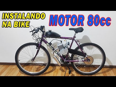 COMO INSTALAR MOTOR NA BICICLETA - kit motor 80cc 2 tempos