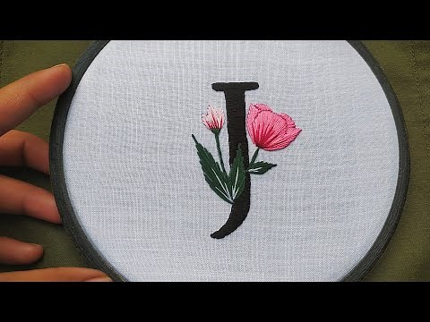 Monogram Embroidery for Beginners | How to Embroder letters by hand - Let's Explore