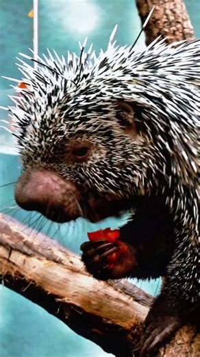 You Won't Believe How This Porcupine Eats!