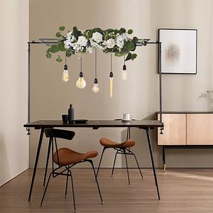 [Hot Item] Over The Table Rod Stand with Panel, Adjustable, Stand for Christmas Party Decorations, Black