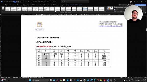 Resolução de Problema de Programação Linear (PPL) utilizando o Método Simplex dentro do Octave