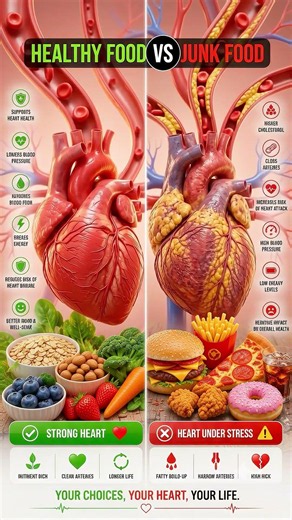 Junk Food vs Healthy Food | What Happens Inside Your Body? | 3D Health Animation #facts #shorts