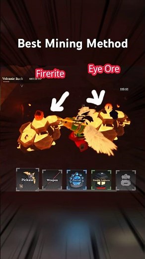 How to get Fireite and Eye ore in The Forge #roblox #theforge