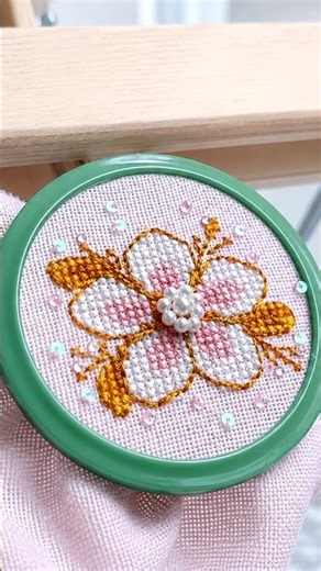 Tiny cross stitch for beginners✨ Simple patterns #crossstitch #embroidery #crossstitchpatterns