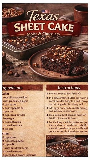 🍫 Texas Sheet Cake | The Ultimate Classic Chocolate Recipe