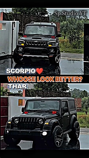 WHOOSE LOOK BETTER👿SCORPIO VS THAR🔥 | Sp Studio YT | #shorts