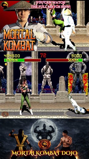 Raiden vs Sonya Blade - Mortal Kombat (1992)
