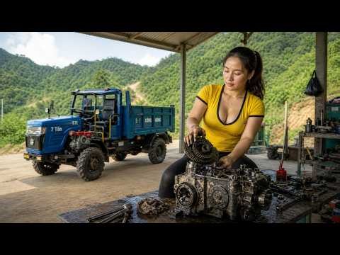 Time-lapse video: The girl spent 90 days repairing and restoring two trucks and a farm tractor