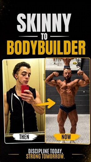 💪skinny to muscle transformation #fitness #SkinnyToMuscular