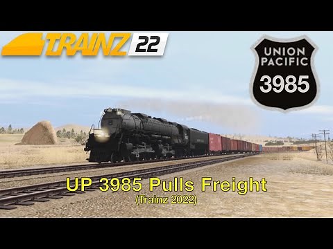 UP 3985 Pulls Freight (Trainz 2022)