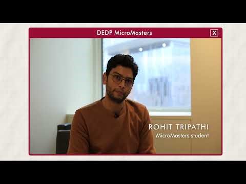 Why choose the DEDP MicroMasters Program? | Rohit Tripathi