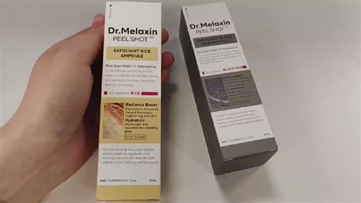 [Dr.Melaxin Official]Peel Shot Glow Rice Ampoule Duo - Serums for Brightening, Exfoliating, and Moisturizing - Suitable for All Skin Types exfoliator