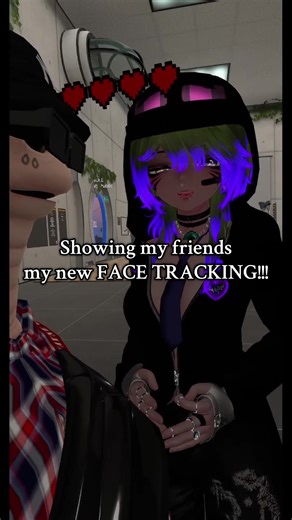 @JaeBird's Art was not very excited apparently #vrc #vrchat #vrchatcommunity #vrcfacetracking #facetracking
