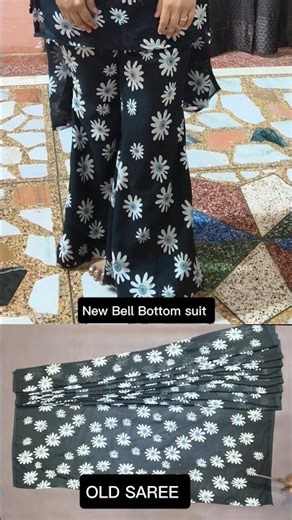 Bell Bottom Pant Sewing From Old Saree | Step By Step Tutorial | #sewing #bellbottom #tutorials