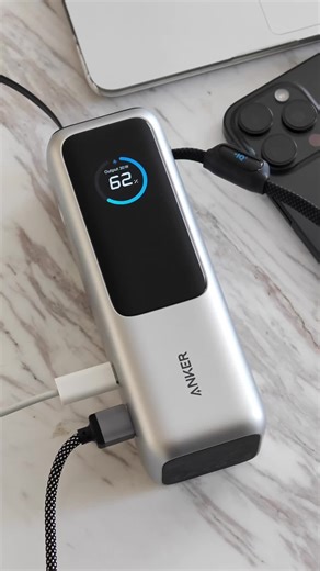 This is Anker’s newest 25K 165W power bank ⚡ Easily one of the most powerful ones I’ve used. It fast charges laptops, phones, even multiple devices at once. The screen display is super clean, and 165W output makes it perfect for travel, work, or gaming on the go. If you hate low battery anxiety… this is it. 🔋 #anker#powerbank#techtok #giftideasforhim #ValentinesDay