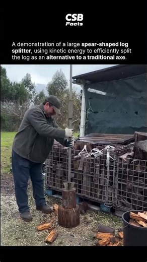 Spear Log Splitter in Action ⚡ | Powerful Wood Splitting Tool