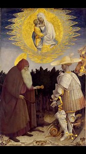 Pisanello, La Madonna tra i santi Antonio Abate e Giorgio, 1445 circa, National Gallery, Londra | In viaggio con Tessa