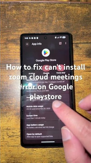 How to fix can't install zoom cloud meetings error on Google playstore android mobile
