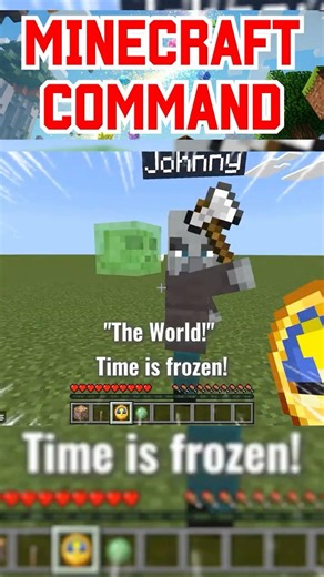 Freeze Time! ⌚️❄️ The World Command Hack #Minecraft