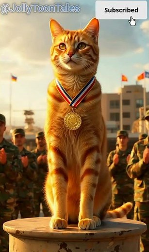 Brave Cat Becomes a Soldier 🐱🪖 | Mission Complete #catshorts #catsoldier #shorts