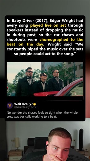 Wait, they played the music ON SET? 🤯 #babydriver #filmmaking #behindthescenes
