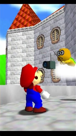 Super mario 64 - Where does Lakitu go after the cast scene?