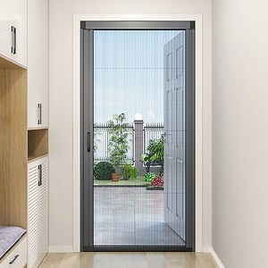 [Hot Item] Plisse Mosquito Net Folding Screen Door Retractable Sliding Door