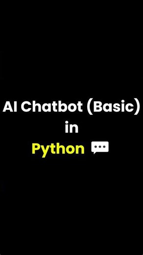 AI Chatbot basic in Python #coding #python #programming #pythonanddjangofullstackwebdeveloper