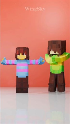 Frisk and Kris Dancing #minecraft #minecraftanimation #undertale #deltarune