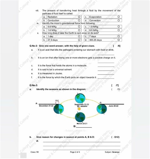 Science Class 7 APS Final term paper 2025 _26 #aps #exam #previoupapers #viral #education