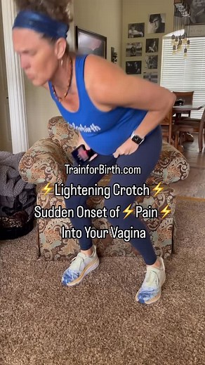Krisha Crosley on Instagram: ". ⚡️ LIGHTENING CROTCH - Is a sudden sharp pain down towards the vagina that will send you to your knees!! Very common towards the end of pregnancy! ⚡️Your uterus has ligaments supporting it. You may be ready to move but your ligaments aren’t! They spaz and send the sharp shooting pain as a protest for the movement you just did. ✋🏼Give your uterus a little support as you change levels. Use the heels of your hand to support the round ligaments as you stand up. Gentl