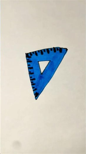 Triangle Scale Drawing 📐 | Easy Geometry Drawing #shorts #easydrawing #cartoondrawing #kidsdrawing