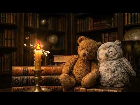 2 Hour 25 Min Cozy Library Sleep: Deep Focus Music & Rain | Dark Academia Ambience
