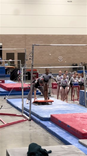 The Uneven Bar Baby’s first optional uneven bar routine. #gymnastics #gymnast #ginastica