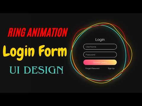 Animated Login Form UI Design || Frontend Development Project || mini project Using HTML CSS.