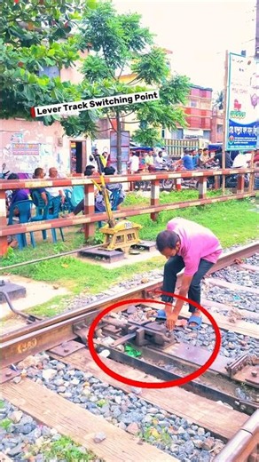 Safe and Smooth Track Switching with Lever System. #shorts #railway #railtrack #railroad #foryou