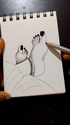 Beautiful Feet Sketch with Anklet | Easy Pencil Drawing Step by Step ✨#shorts #drawing #viral #art