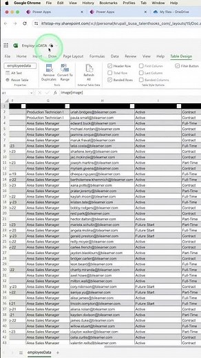 Get Data from OneDrive to Power Apps