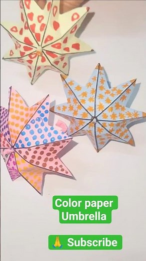 How to Make a DIY Paper Umbrella | Easy Step-by-Step Tutorial #diy #homemadepapercraft #craft #art