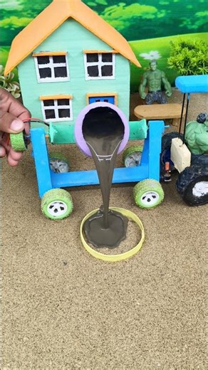 🔥 DIY Mini Hand Pump Installation | Mini Cement Platform Construction #shorts