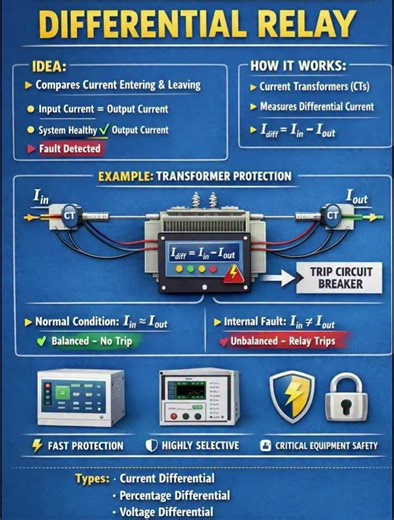 Differential protection relay#shorts#relay#mantenance #electrical#education#physics
