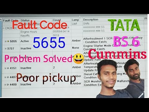 5655 Aftertreatment 1 SCR conversion efficiency conditions exist / 5655 BS 6 fault code/Regeneration