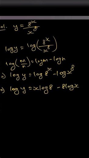 ⚡ Logarithmic Differentiation Trick