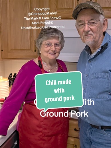 Chili made with ground pork #chili #groundpork #grandpopmark #gmapam #themarkandpamshow
