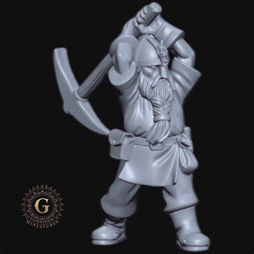 Dwarf Miners X4: 28mm Fantasy Wargames & Collectors Miniatures - Etsy